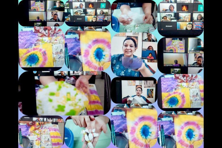 Vibrant hues of tie and dye