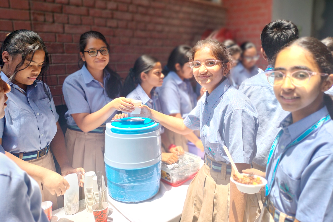 Community Outreach Drive by Tthe students of The Khaitan School