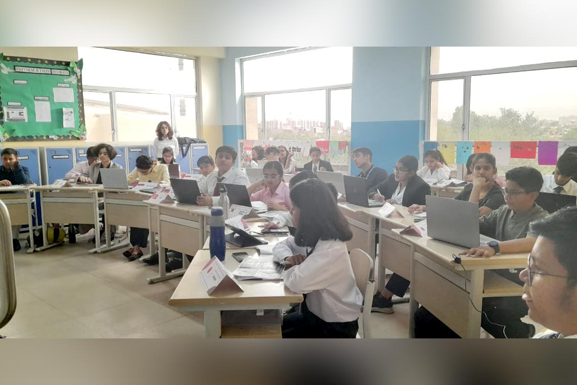 Students participating in MUN