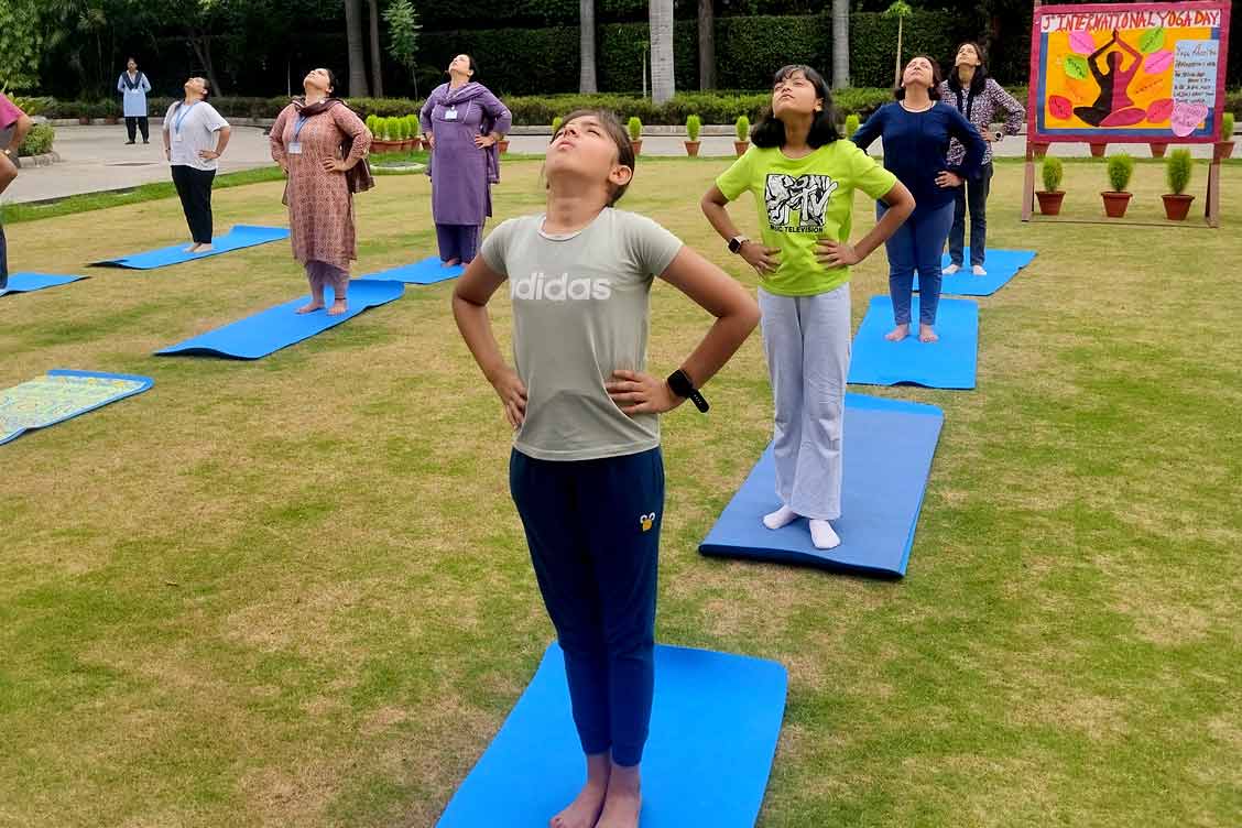 International Yoga Day celebration at The Khaitan School
