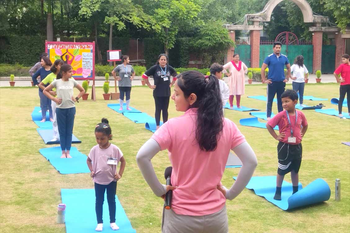 International Yoga Day celebration at The Khaitan School