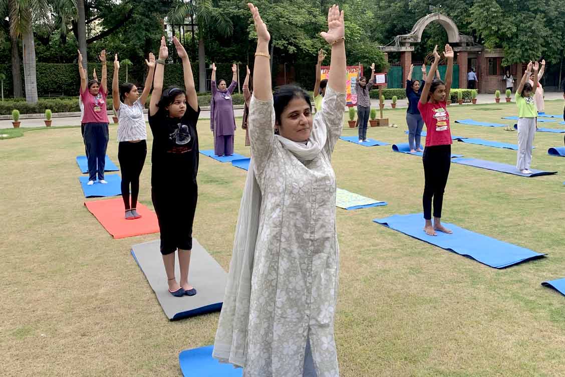 International Yoga Day celebration at The Khaitan School
