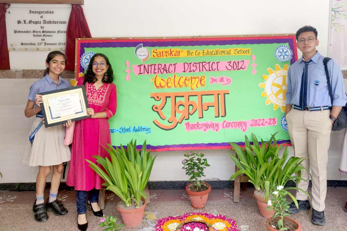 District Rotary Club Participation by the students of The Khaitan School
