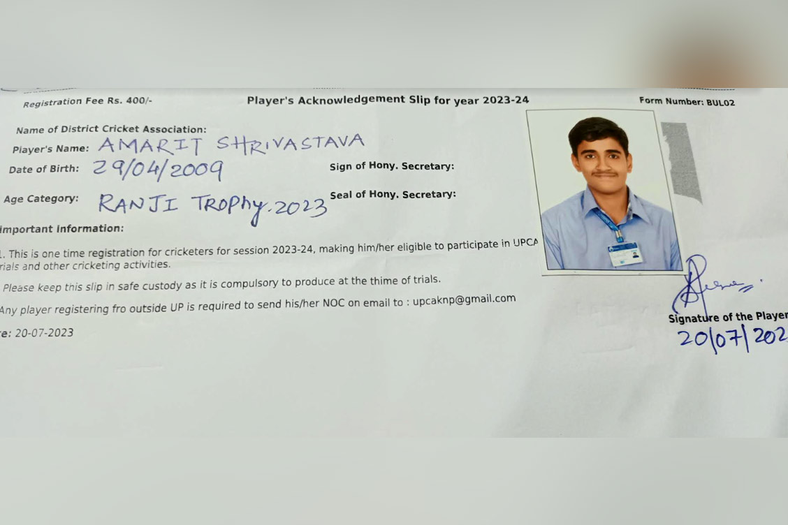 Amarit Shrivastava: A Rising Star from The Khaitan School Selected for Ranji Trophy Trial by UP Cricket Board