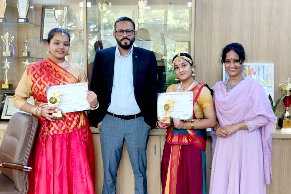 our students of middle school secured the 3rd position at the prestigious Samagam event, a fusion of two dance forms. The event took place on August 18, 2023 at GD Goenka Global School