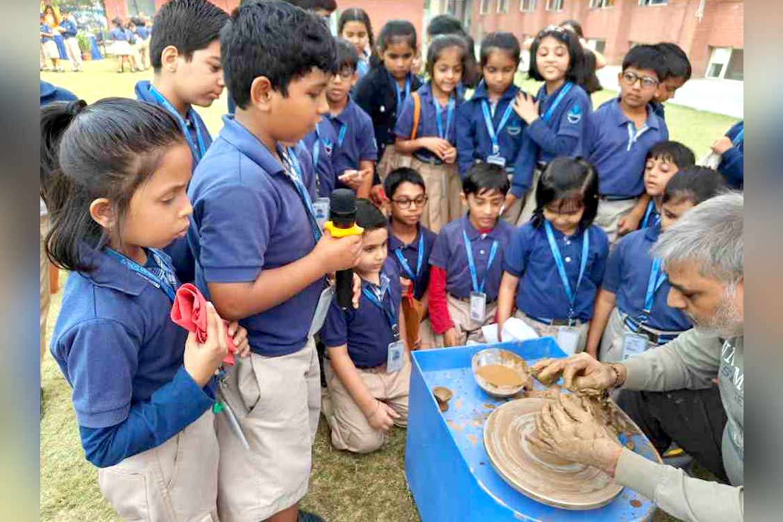 Observing the skill of making earthen Diyas