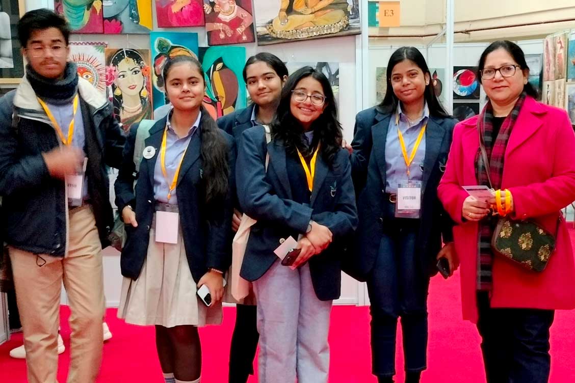 TKS students at the Pragati Maidam Art Exhibition