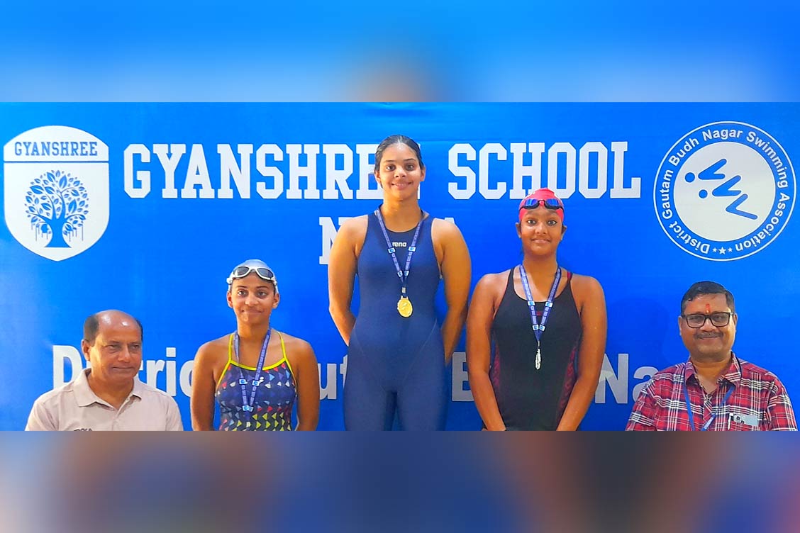 State Star Swimmer Geetika Chauhan Shines at District Gautam Budh Nagar Swimming Championship 2024