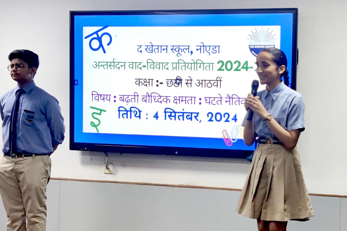 Middle School at The Khaitan School Hosts Thrilling Inter-House Hindi Debate Competition