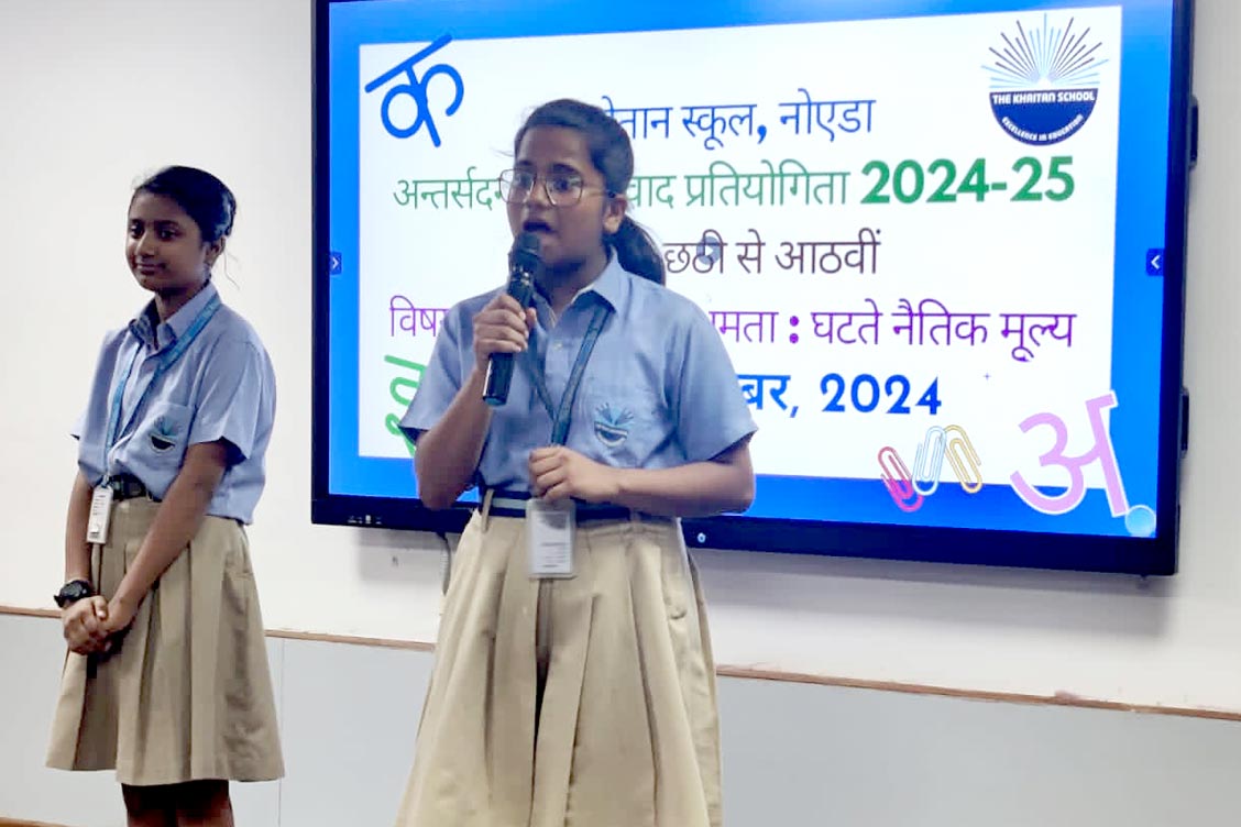 Middle School at The Khaitan School Hosts Thrilling Inter-House Hindi Debate Competition