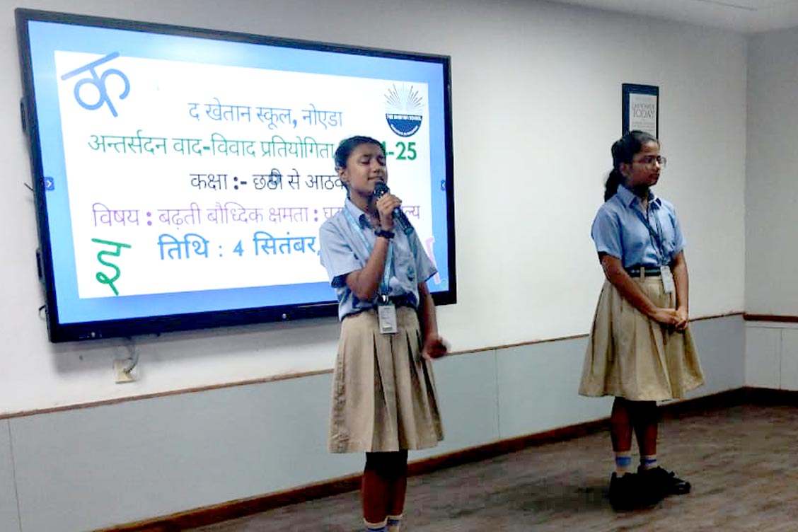 Middle School at The Khaitan School Hosts Thrilling Inter-House Hindi Debate Competition