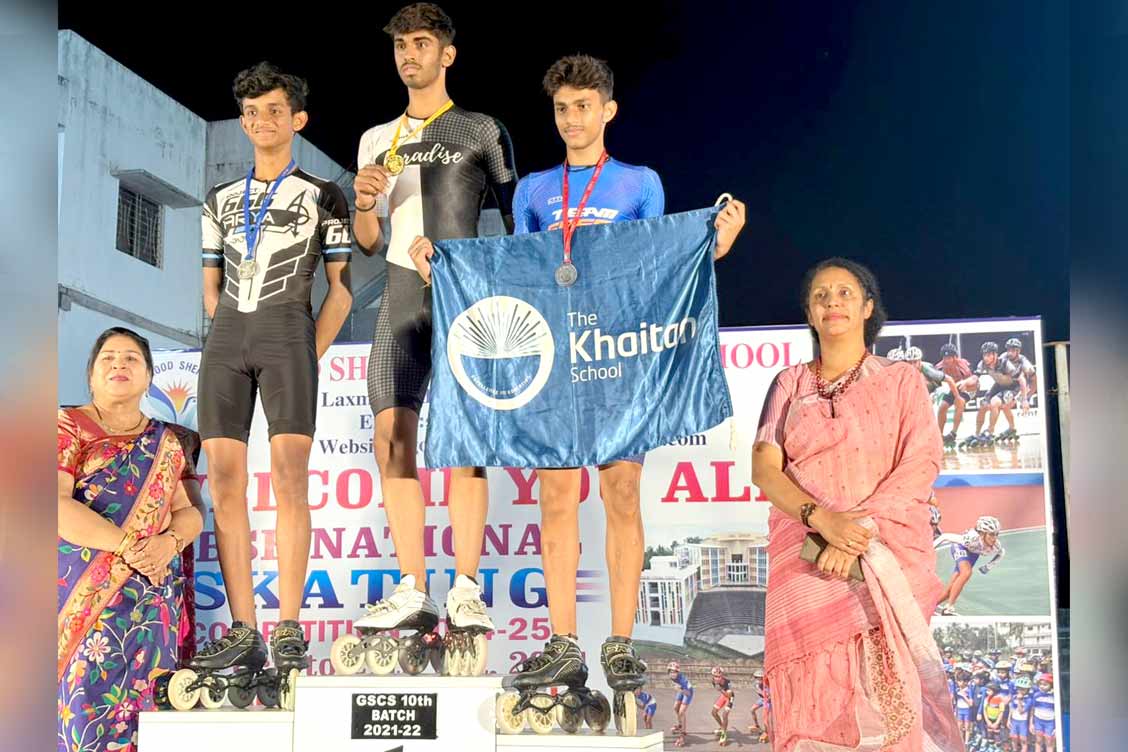 Utkarsh of Class XF Wins Bronze at CBSE Nationals Roller Skating Championship- TKS Noida, Experiential Learning & Sports
