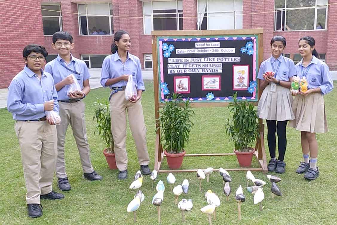 The Khaitan School Students Light Up the Community with Handmade Diyas in Support of "Vocal for Local" Initiative