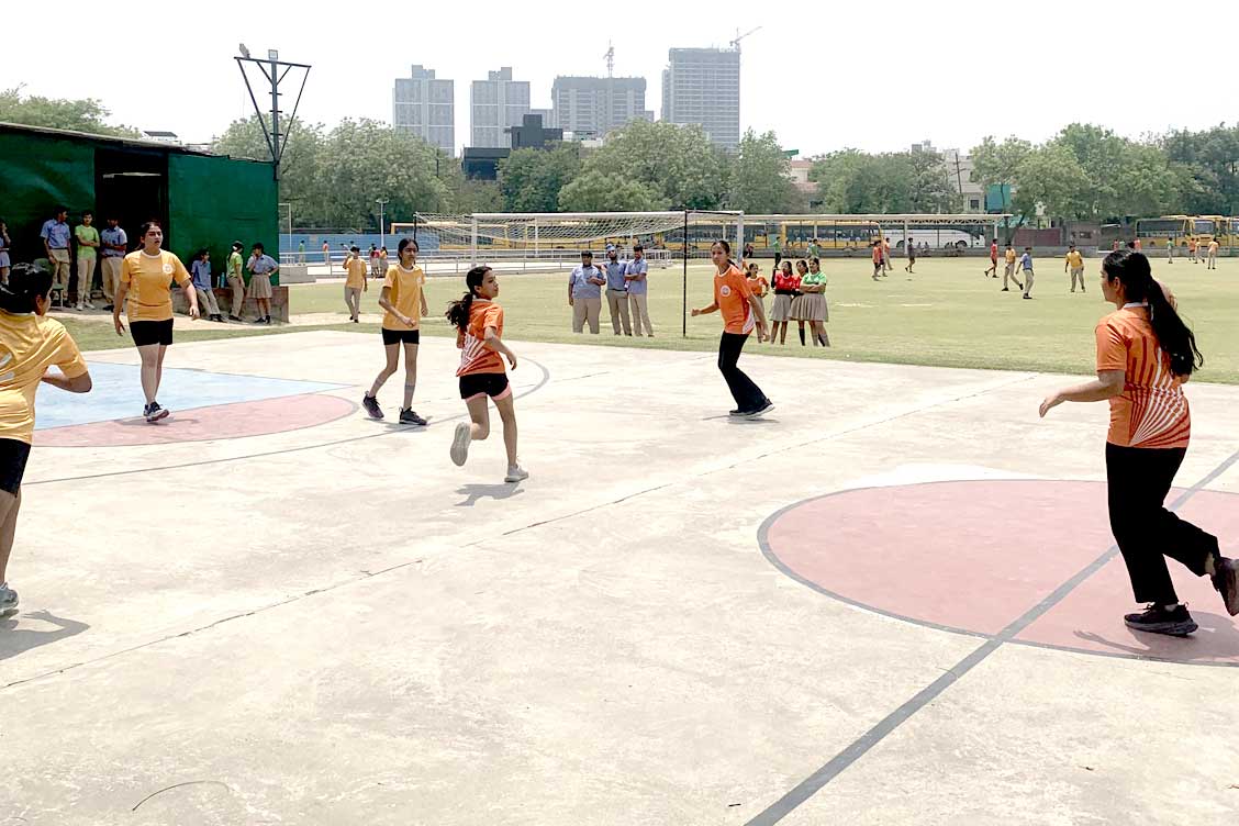 Inter-House Basketball Competition (Girls) for Classes IX–XII | 2025–26 at The Khaitan School, one of the Best Schools in Noida