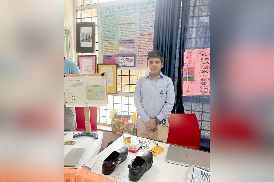 Young Innovators of The Khaitan School Shine at District Level INSPIRE MANAK Exhibition