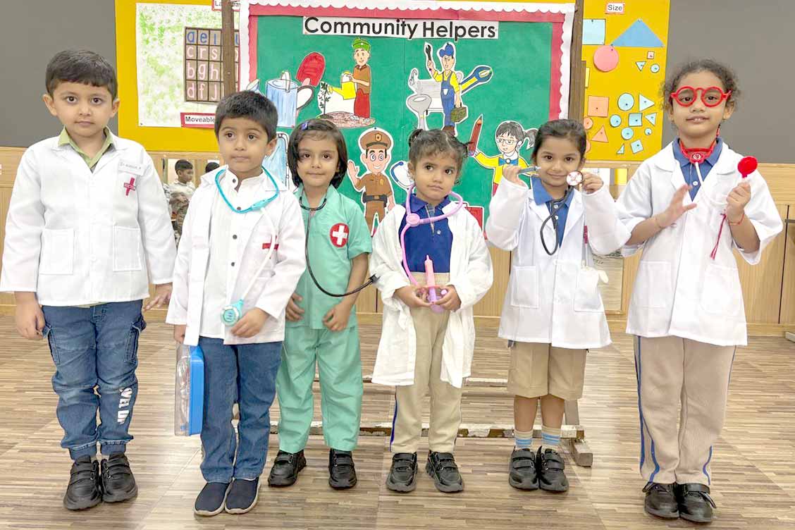 Dress Up Day at The Khaitan School: Celebrating Community Helpers in LKG