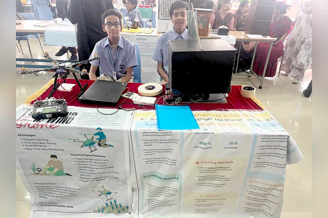 Young Innovators of The Khaitan School Shine at District Level INSPIRE MANAK Exhibition