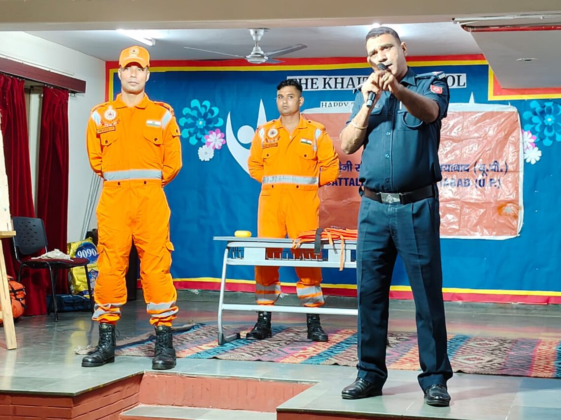 NDRF Conducts Disaster Management Awareness Session for Middle School Students at The Khaitan School