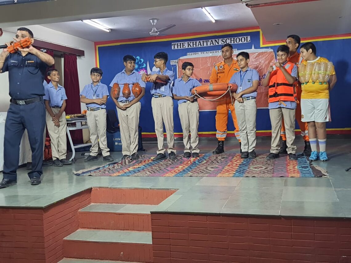NDRF Conducts Disaster Management Awareness Session for Middle School Students at The Khaitan School