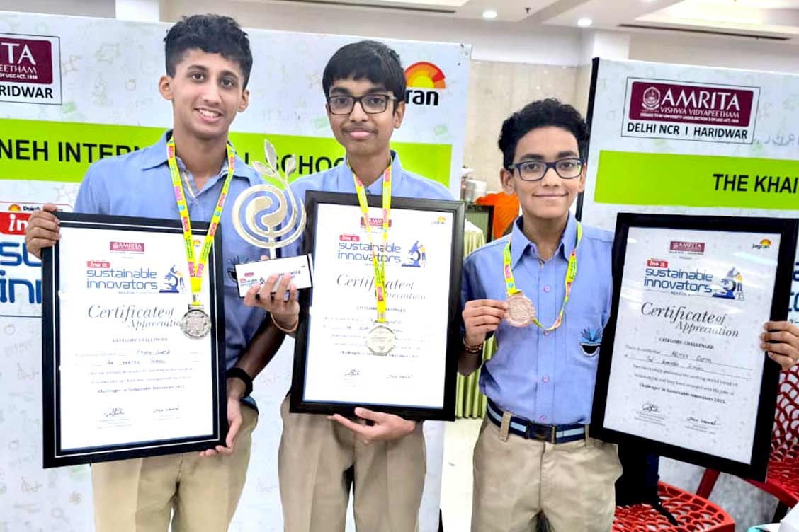 Khaitan Students Bag Second Position for Innovative Safety Device