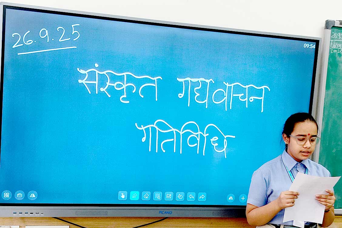 Intra-Class Sanskrit Prose Reading Activity at The Khaitan School Promotes Language Appreciation and Confidence
