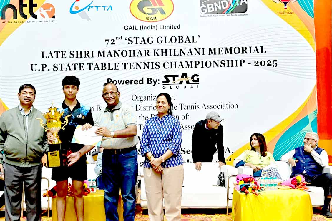 Garv Singla Triumphs at the 72nd ‘STAG GLOBAL’ U.P. State Table Tennis Championship 2025