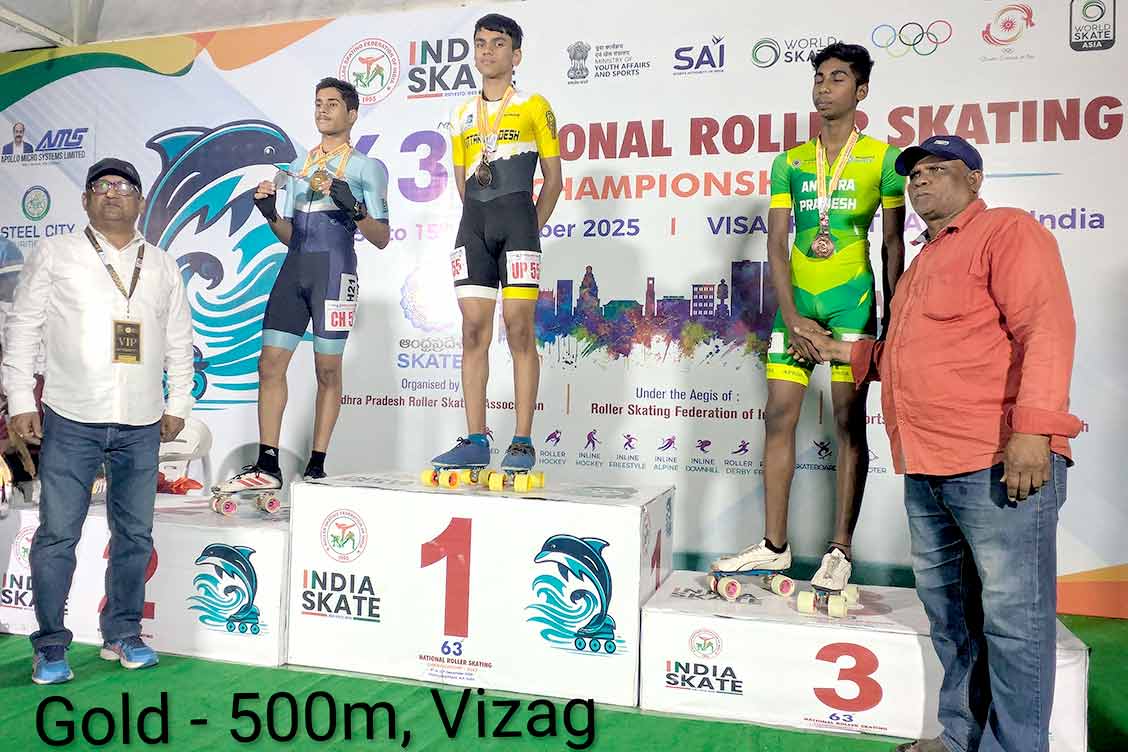 Anshuman Baghel of The Khaitan School Shines at the 63rd RSFI National Roller Skating Championship 2025