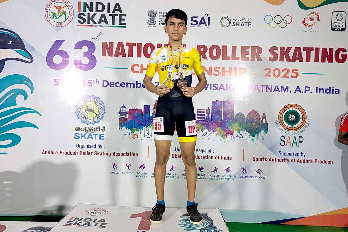 Anshuman Baghel of The Khaitan School Shines at the 63rd RSFI National Roller Skating Championship 2025