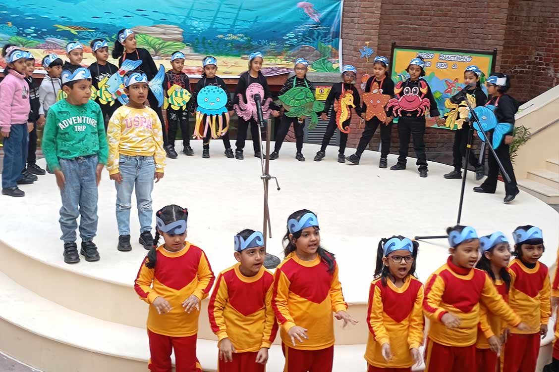A Splash of Learning and Creativity: UKG Story Enactment Show at The Khaitan School- Top CBSE school in Noida
