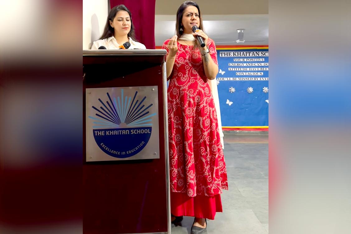 Welcome Assembly by the Primary Wing at The Khaitan School