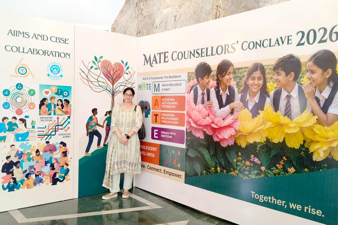The Khaitan School Counsellor Participates in CBSE-AIIMS MATE Counsellors’ Conclave and Capacity Building Programme