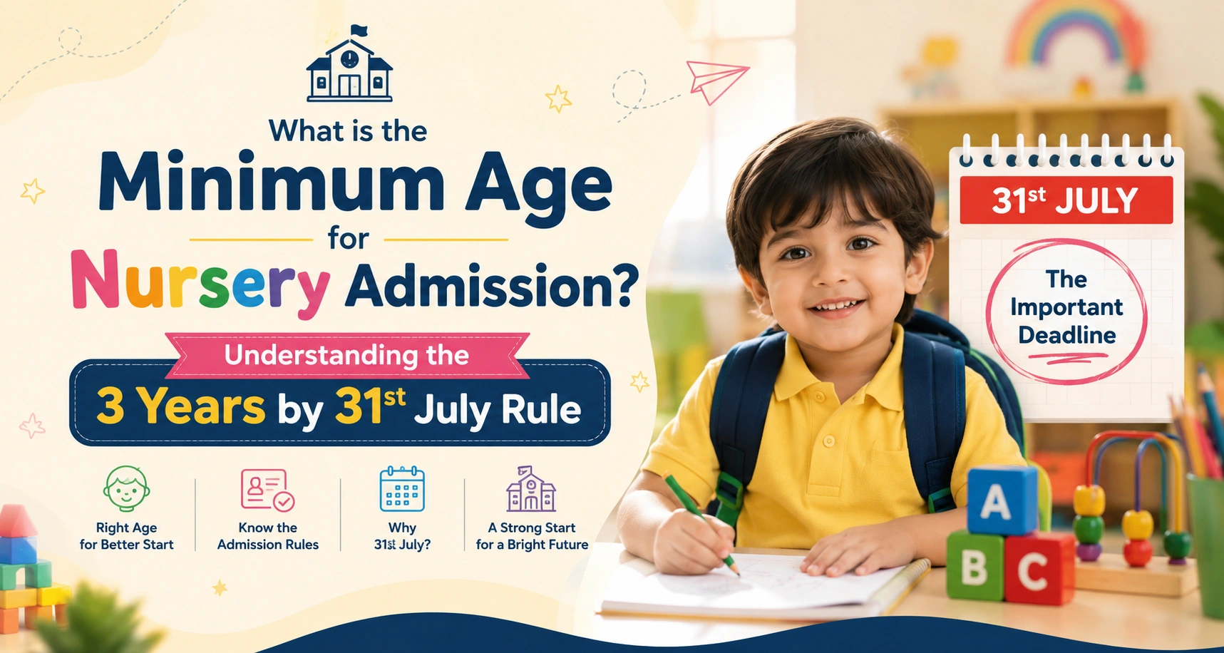 What is the Minimum Age for Nursery Admission Understanding the 3 Years by 31 st July Rule