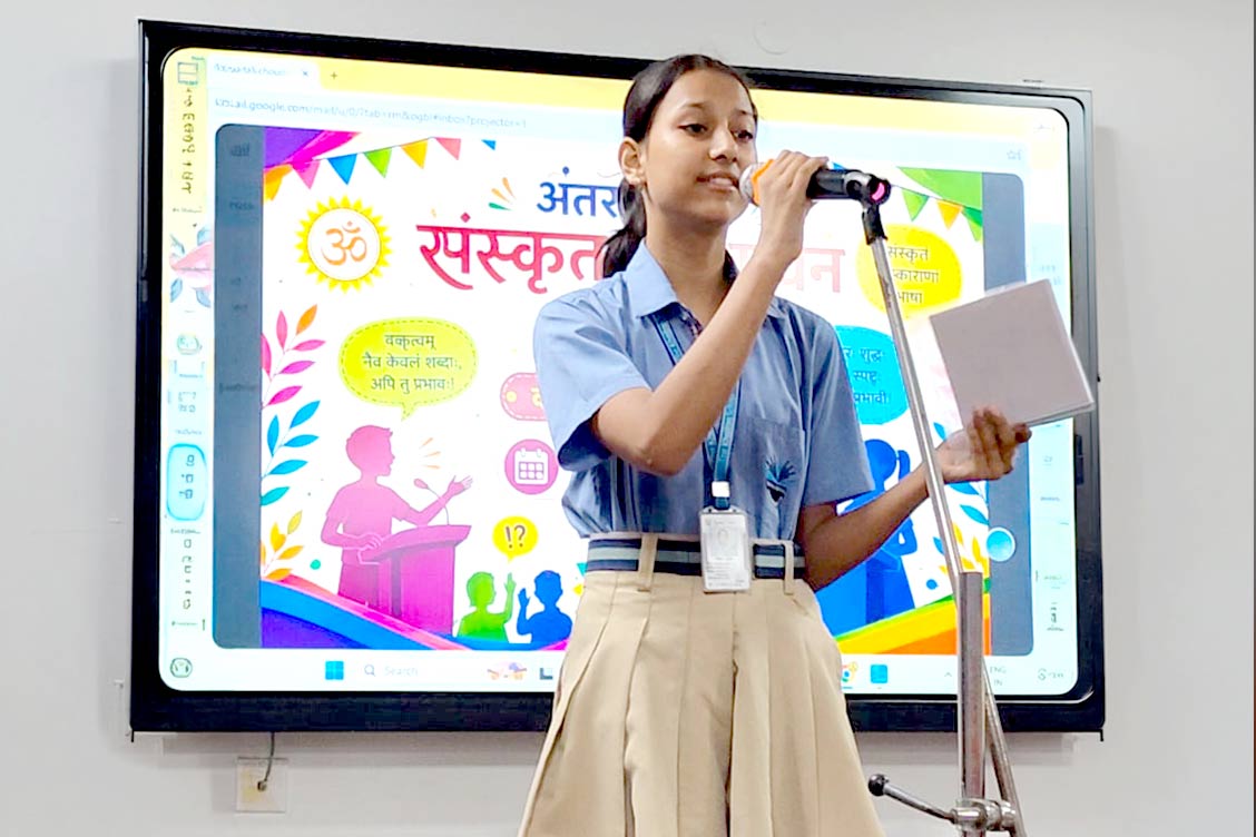 Inter-House Sanskrit Prose Reading Competition Celebrates Linguistic Excellence at The Khaitan School