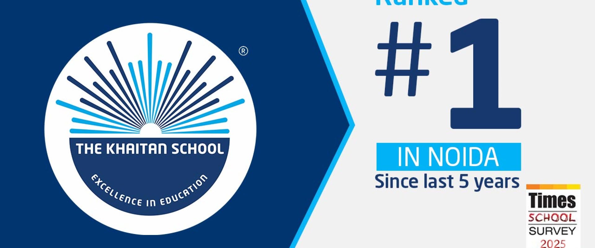 The Khaitan School ranks #1 as best school in Noida by Times of Survey